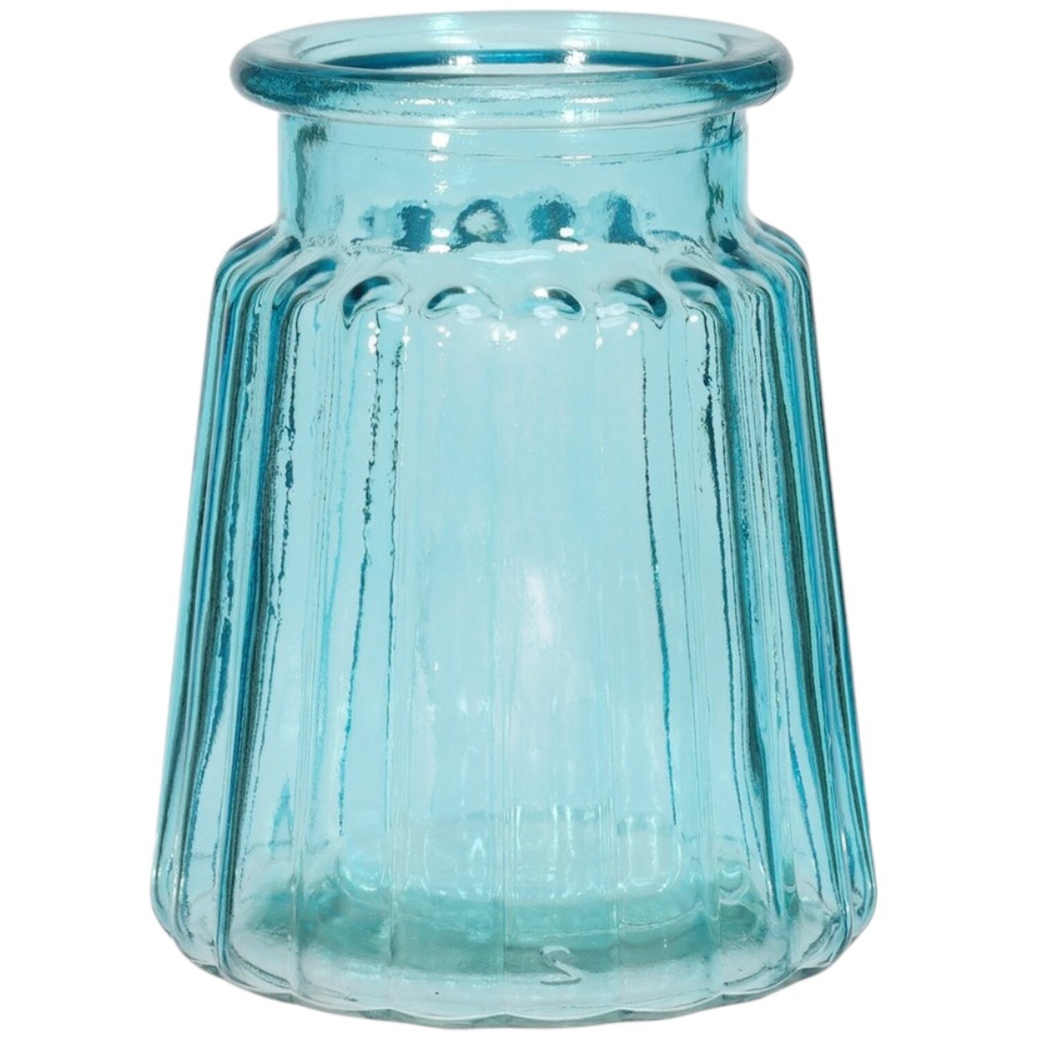 Kingsbury Gifts Ribbed Flower Posy Vase - Turquoise