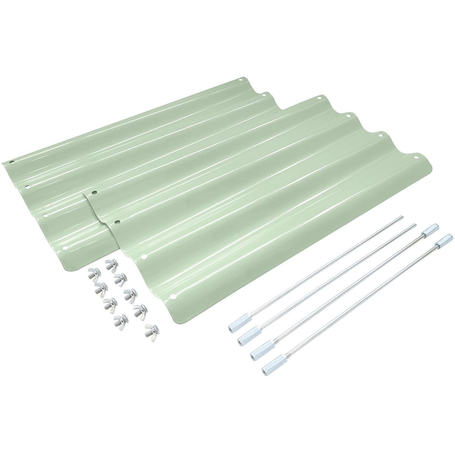 Harbour Housewares 2pc Galvanised Steel Raised Garden Bed Extension - 50cm - Green - Image 3