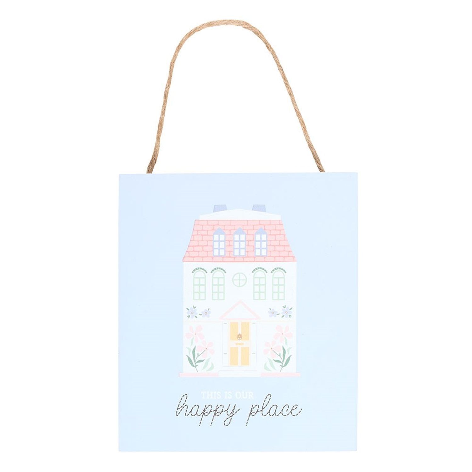 Something Different Unisex Blue This Is Our Happy Place Hanging Sign In 22.5Cm - Image 2