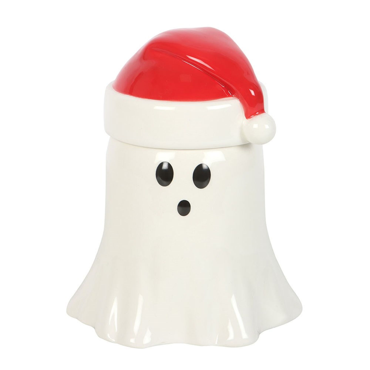 Something Different Unisex White Ghost With Santa Hat Oil Burner In - Image 2
