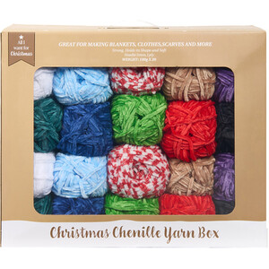 Christmas Chenille Yarn Box