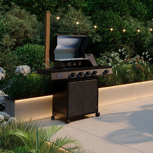 CHARLES BENTLEY ottimo Pro 380 4-Burner Gas BBQ with Infrared Side Burner