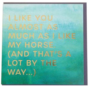Gubblecote I Like You Wordy Greetings Card