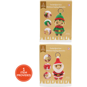Crochet Your Own Christmas Keyring Characters Kit