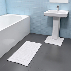 Showerdrape Pinnacle  2 Piece 100% Cotton Bath Mat Set