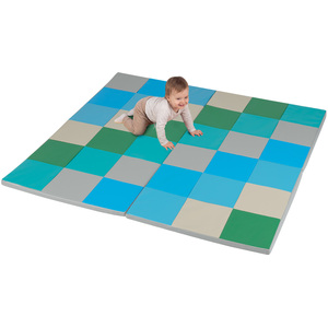 Foldable Baby Play Mat with Waterproof Faux Leather