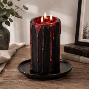 Large Vampire Blood Effect Pillar Candle
