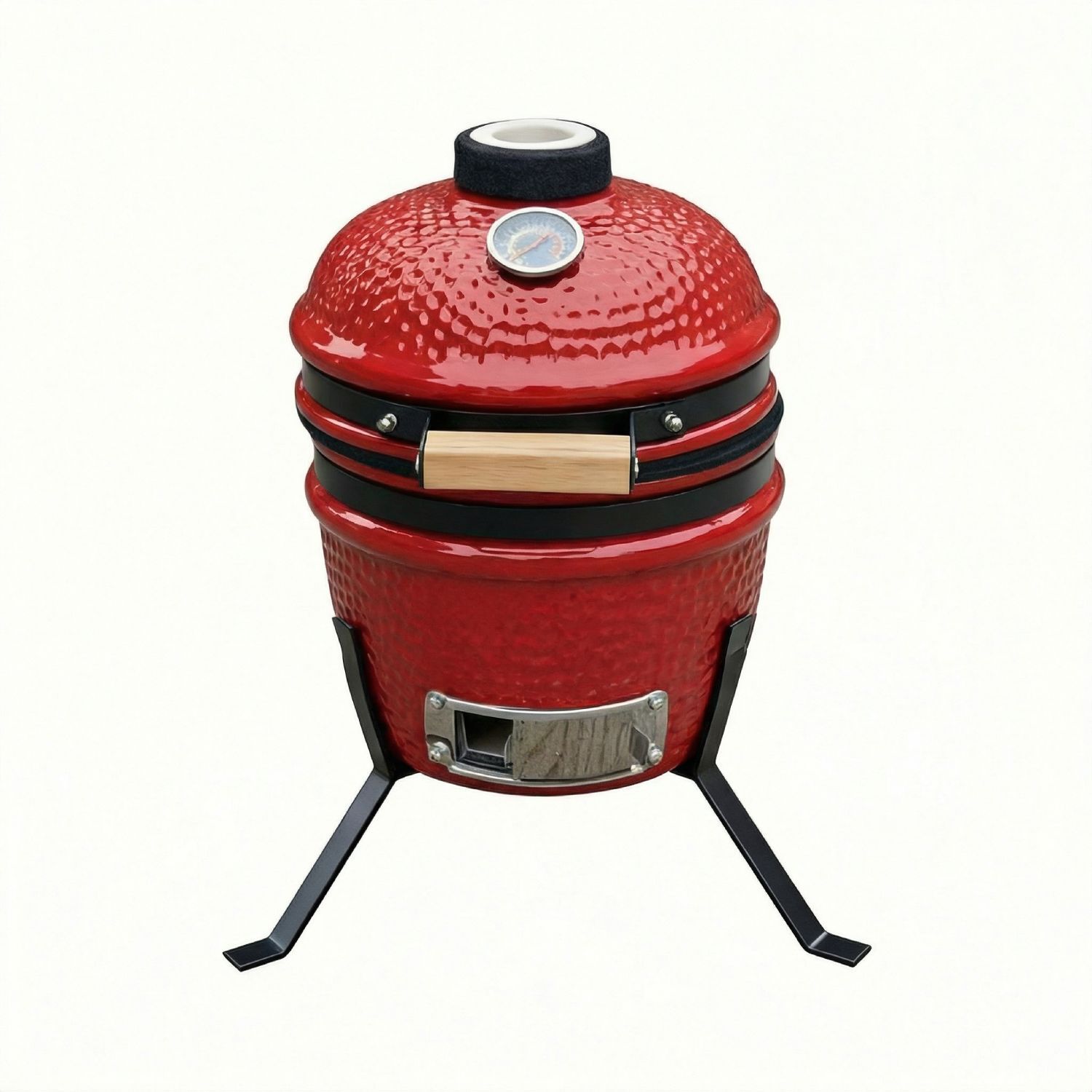 Alivio Ceramic Mini Bbq Grill Smoker Egg Charcoal Cooking Oven - Red