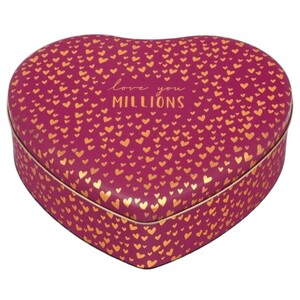 Love You Millions Heart Shaped Storage Tin