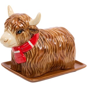 Highland Cow Shaped Butter Dish