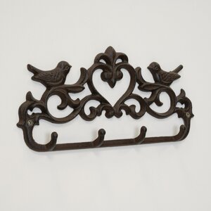 Black Cast Iron Bird Coat Hanger
