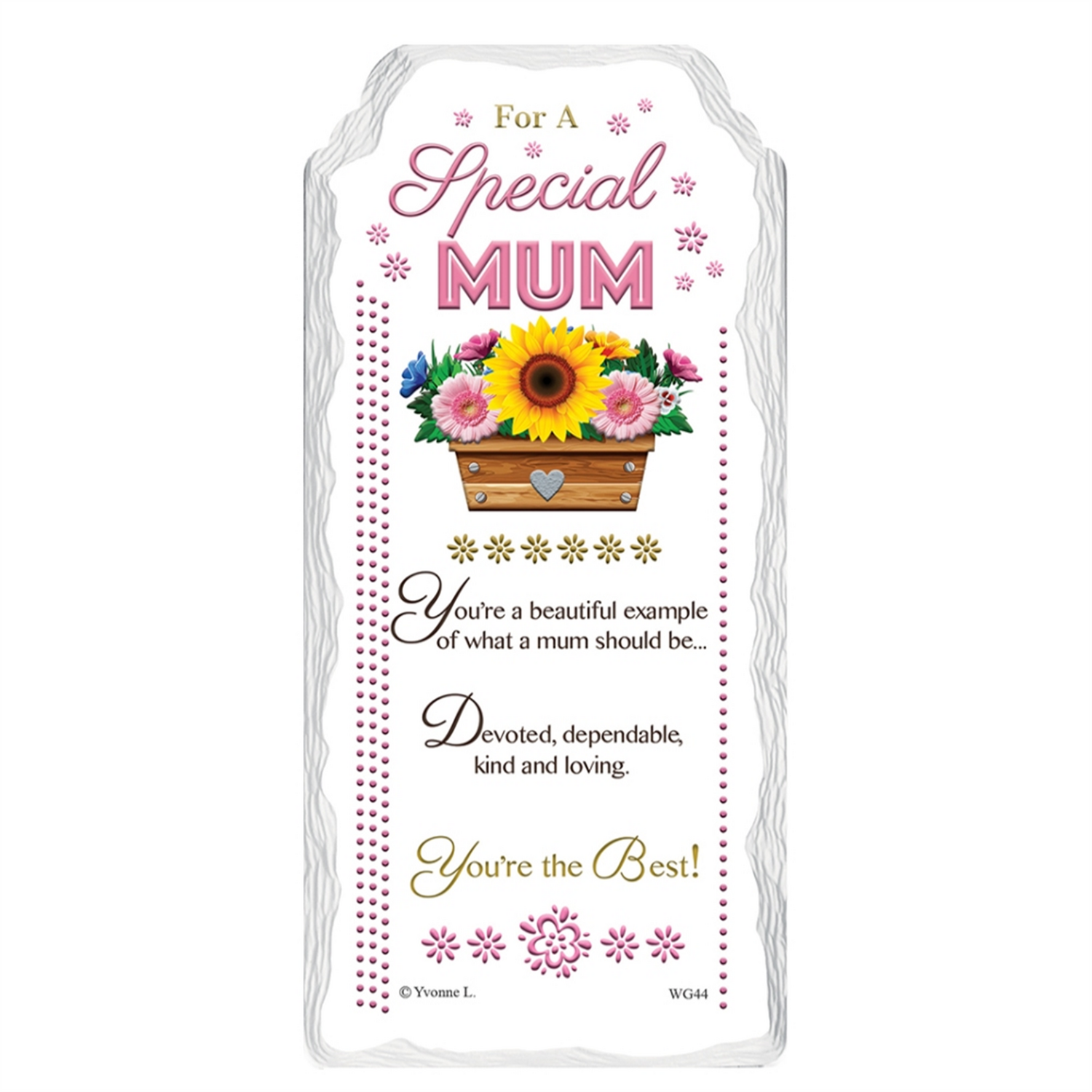 A Special Mum Sentimental Handcrafted Ceramic Plaque - Multi