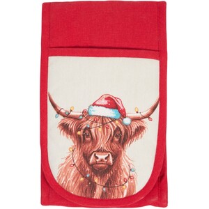 Christmas Highland Cow Double Oven Glove