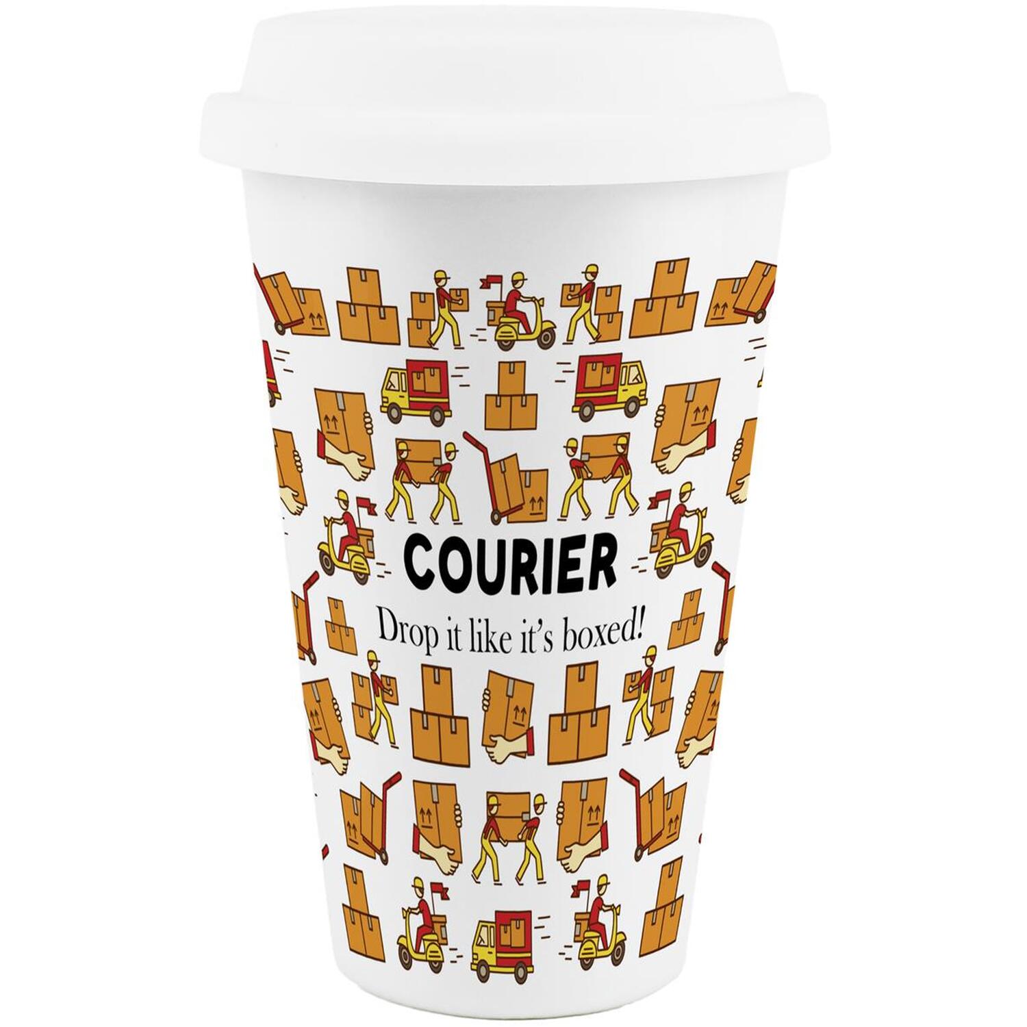 Image of Novelty Courier Ceramic Travel Mug -&hellip;