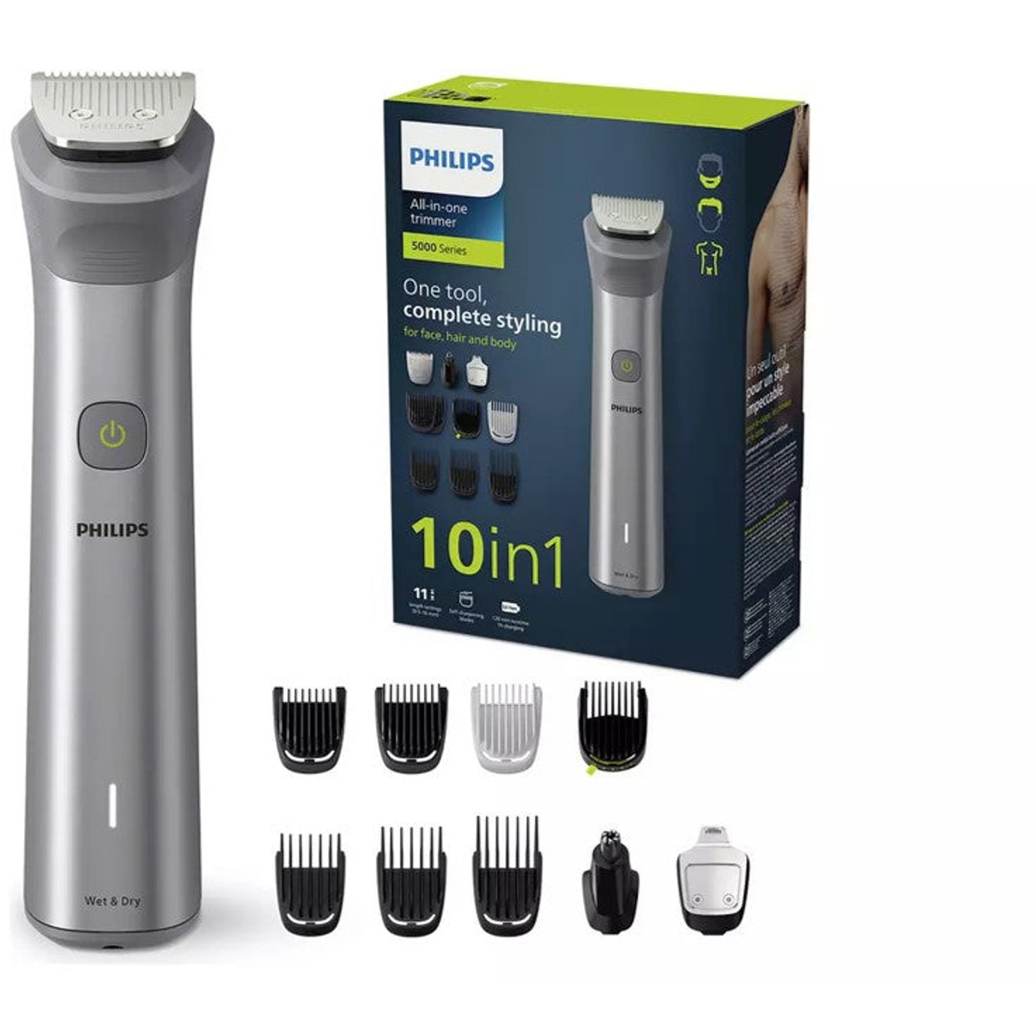 Philips - 5000 Series MG5920/15 - All-in-One Multi-Grooming Body Hair Trimmer - Silver - Image 12