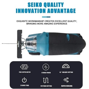 21V Cordless Jigsaw with 2 Batteries for Wood Cutting and DIY Projects