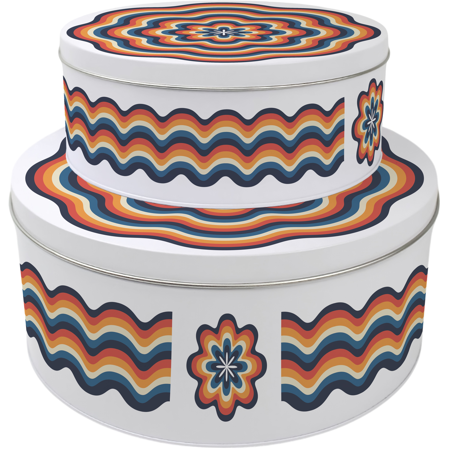 Image of Retro Waves Cake Tins Set -&hellip;
