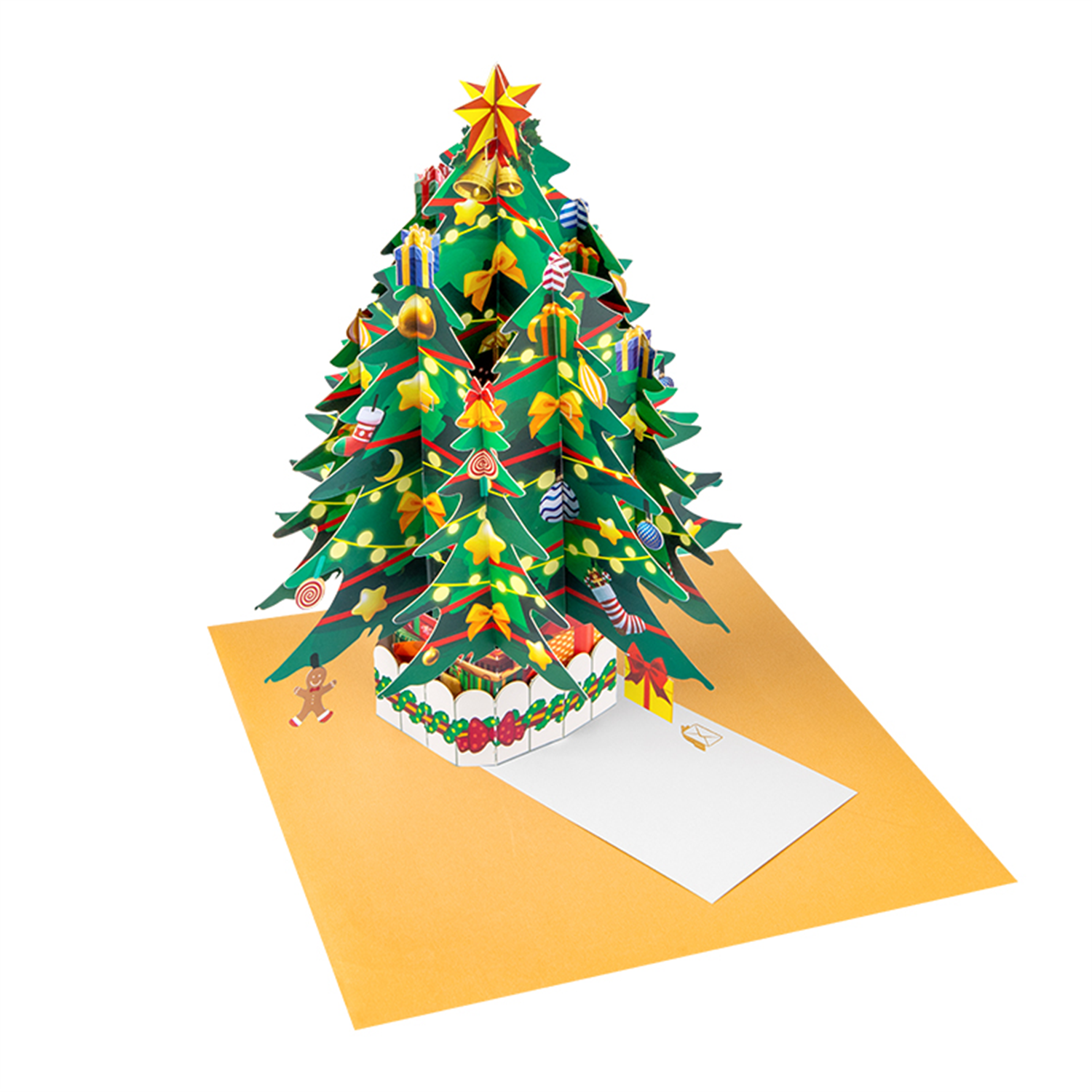 Season’s Tree of Light 3D Pop Up Christmas Card - Image 2