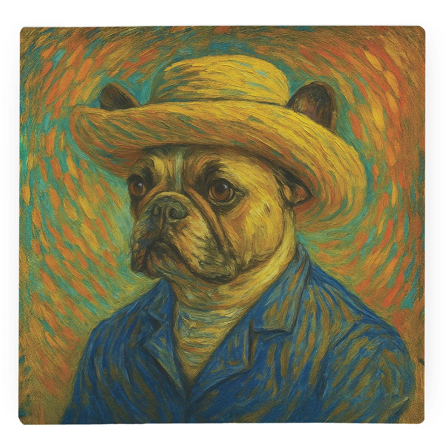 Image of Van Gogh French Bulldog Large Square&hellip;