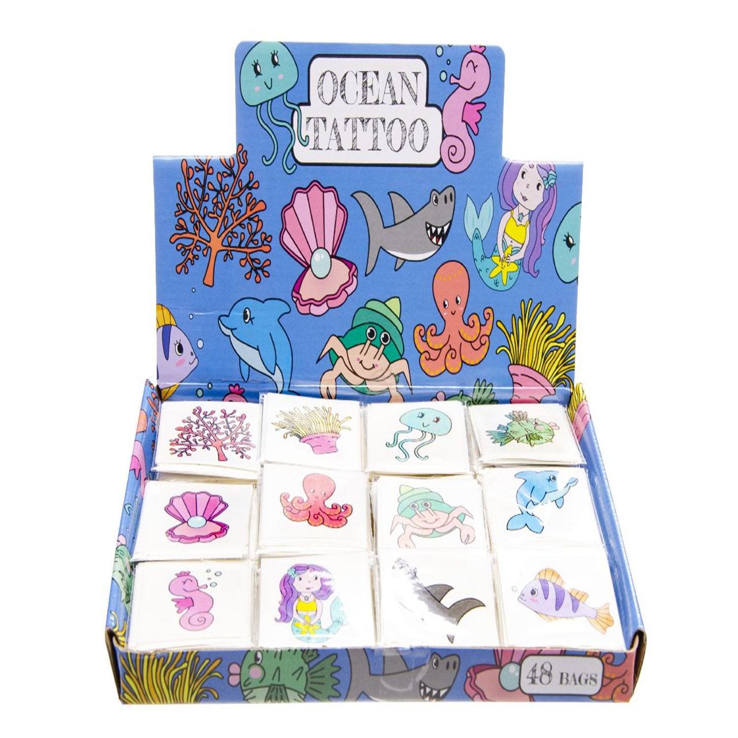 - 144 Pieces Sea Animal Tattoos- Theme Party Bag Filller Gifts - Image 2