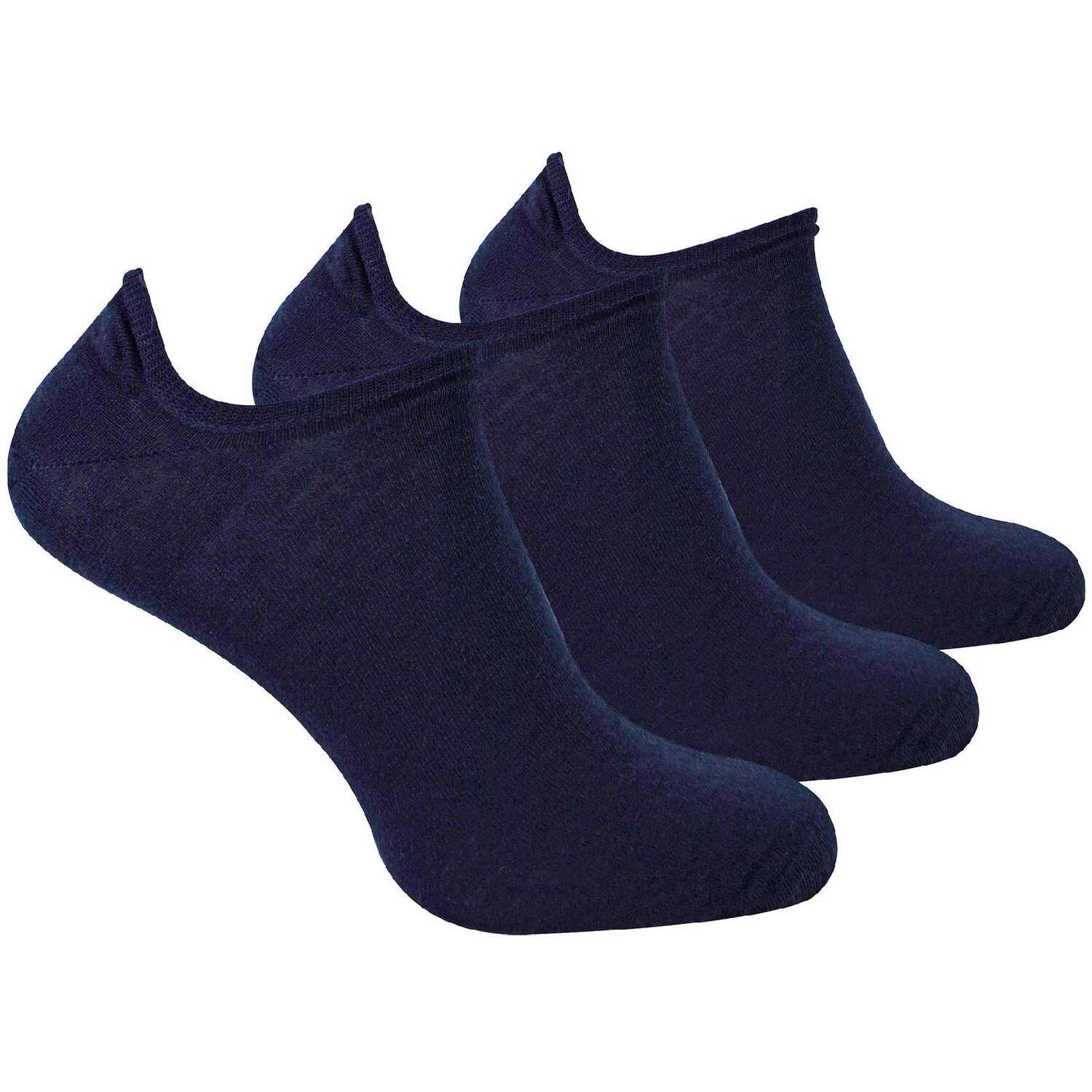 Steven 3 Pairs Mens Merino Wool Invisible Socks