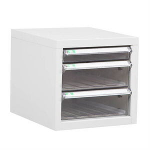 3 Drawer Filing Cabinet with Clear Drawers