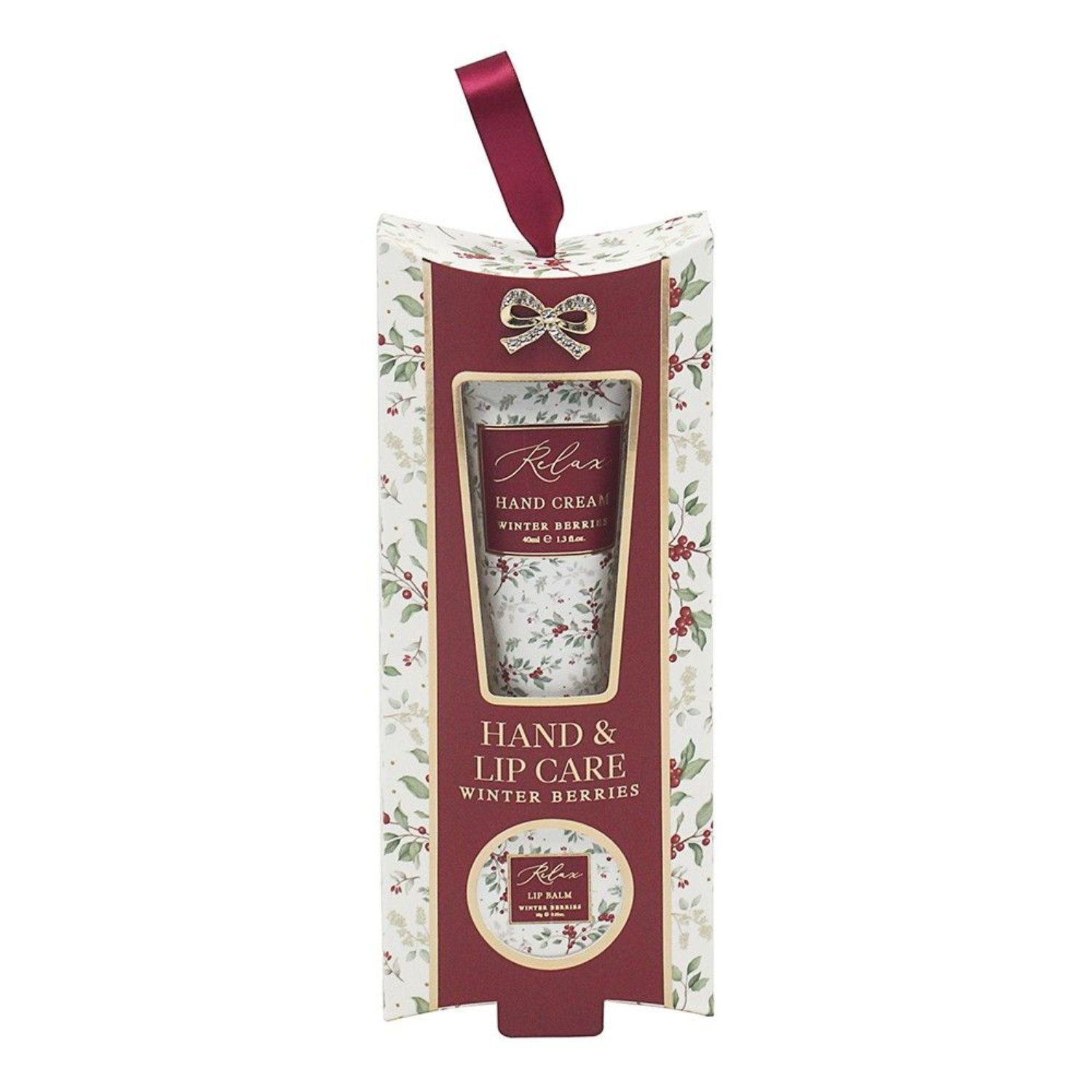 Kdmd Unisex Maroon Winter Berries Hand & Lip Care Set 2 Pack In - Image 7