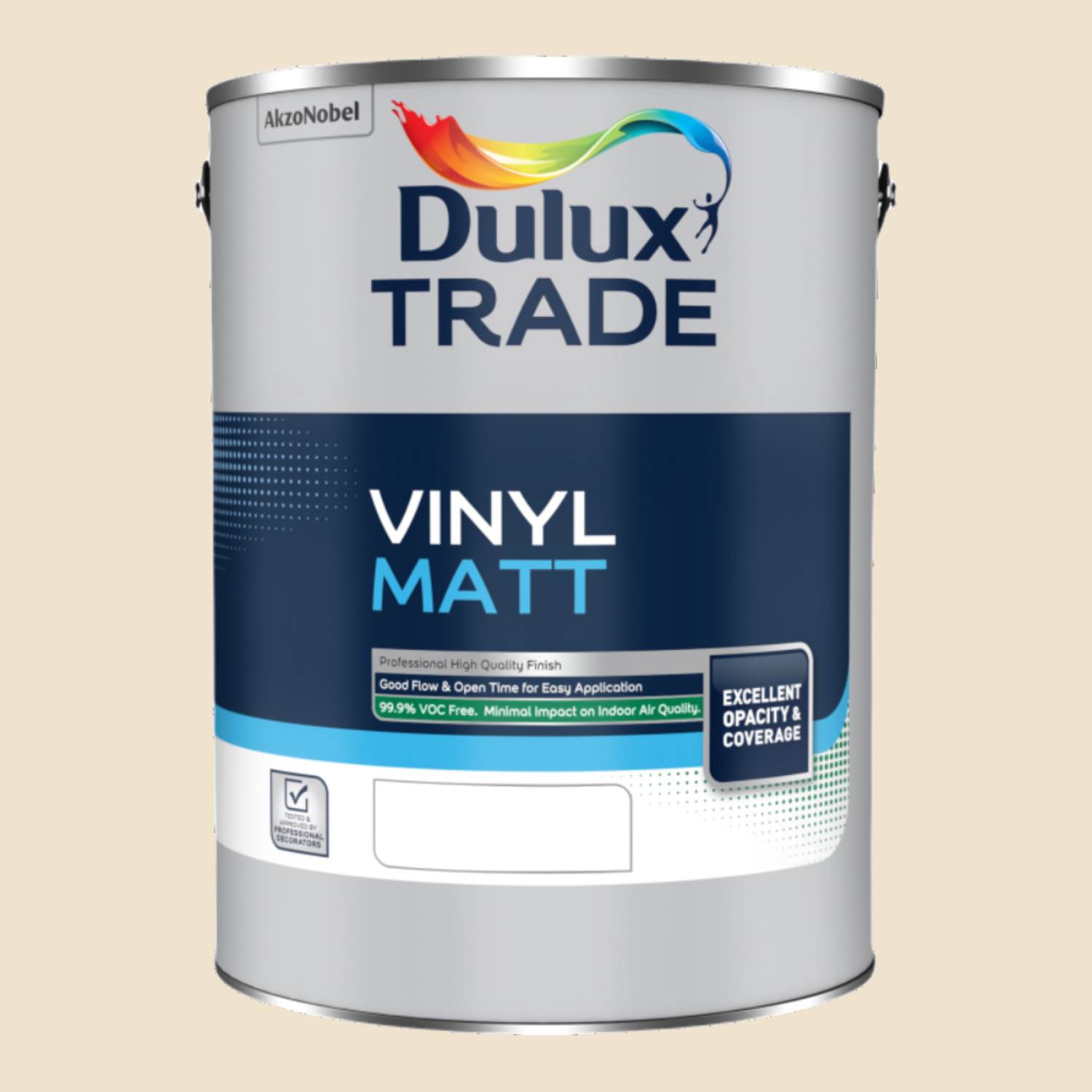 Dulux Trade Walls And Ceilings Barley White Vinyl Matt Paint 5L - Image 4