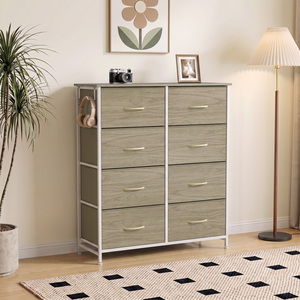 HOMCOM Fabric Chest of Drawers, 5 Drawer Dresser for Bedroom, Black