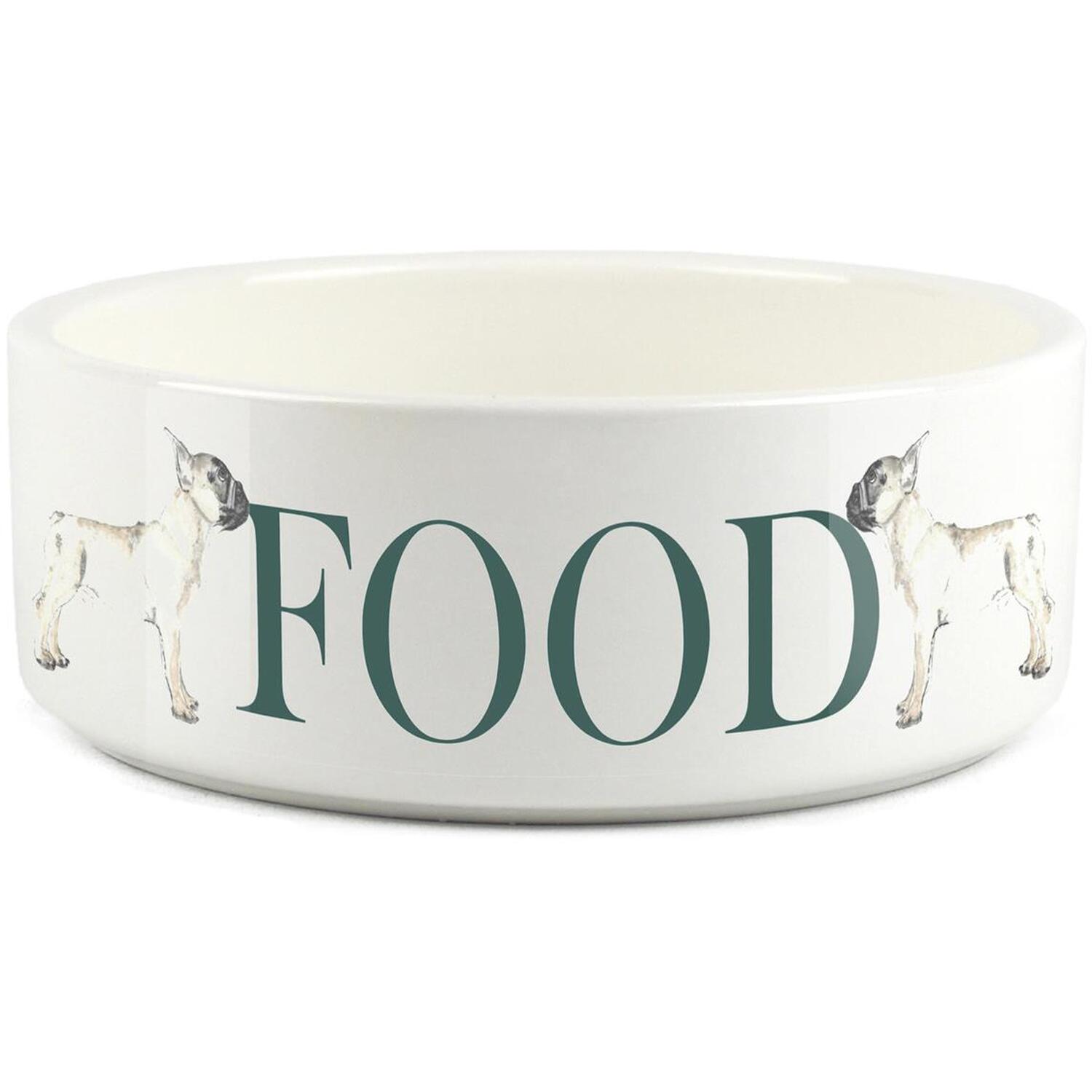 Purely Home Small Ceramic Dog Food Bowl - Frenchie