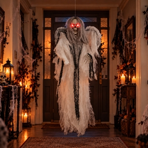 90cm Animated Flapping Cackling Death Angel Halloween Decoration
