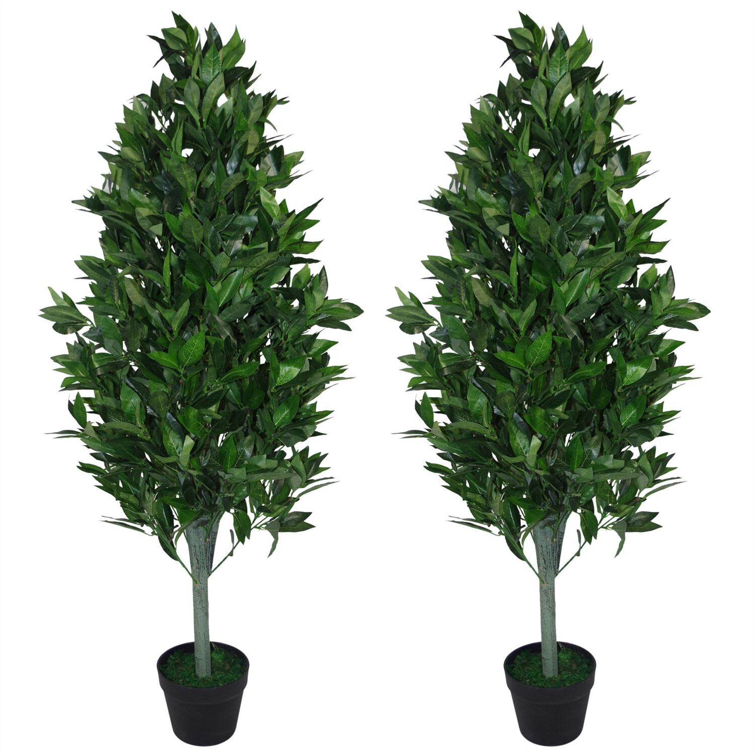 B&Q - Pair Of 120Cm (4Ft) Artificial Topiary Bay Trees Pyramid ConesExtra Large - Image 9