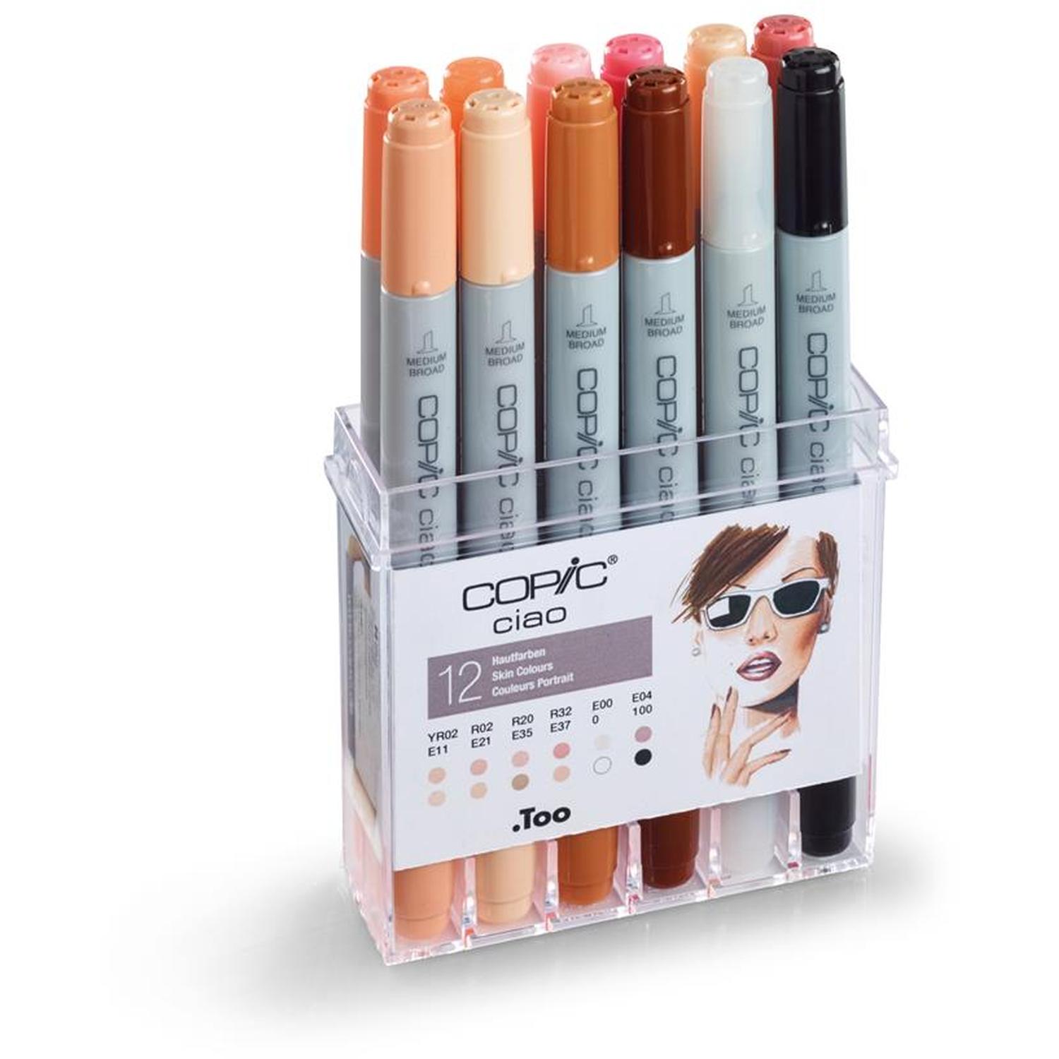 Copic ciao 12 Piece Skin Tone Set - Skin tones