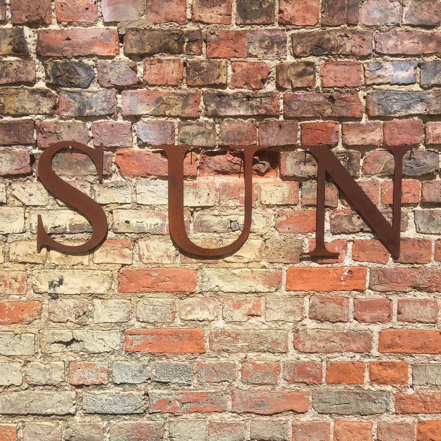 Sun Letters , 12" Classic Lettering , Garden Sign , Feature , Gift For Her - rusty