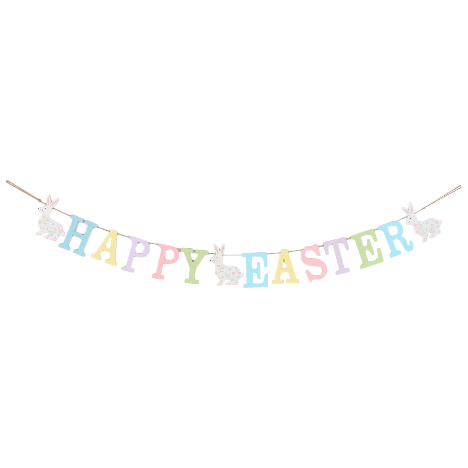 Happy Easter Pastel Bunting - Bunny