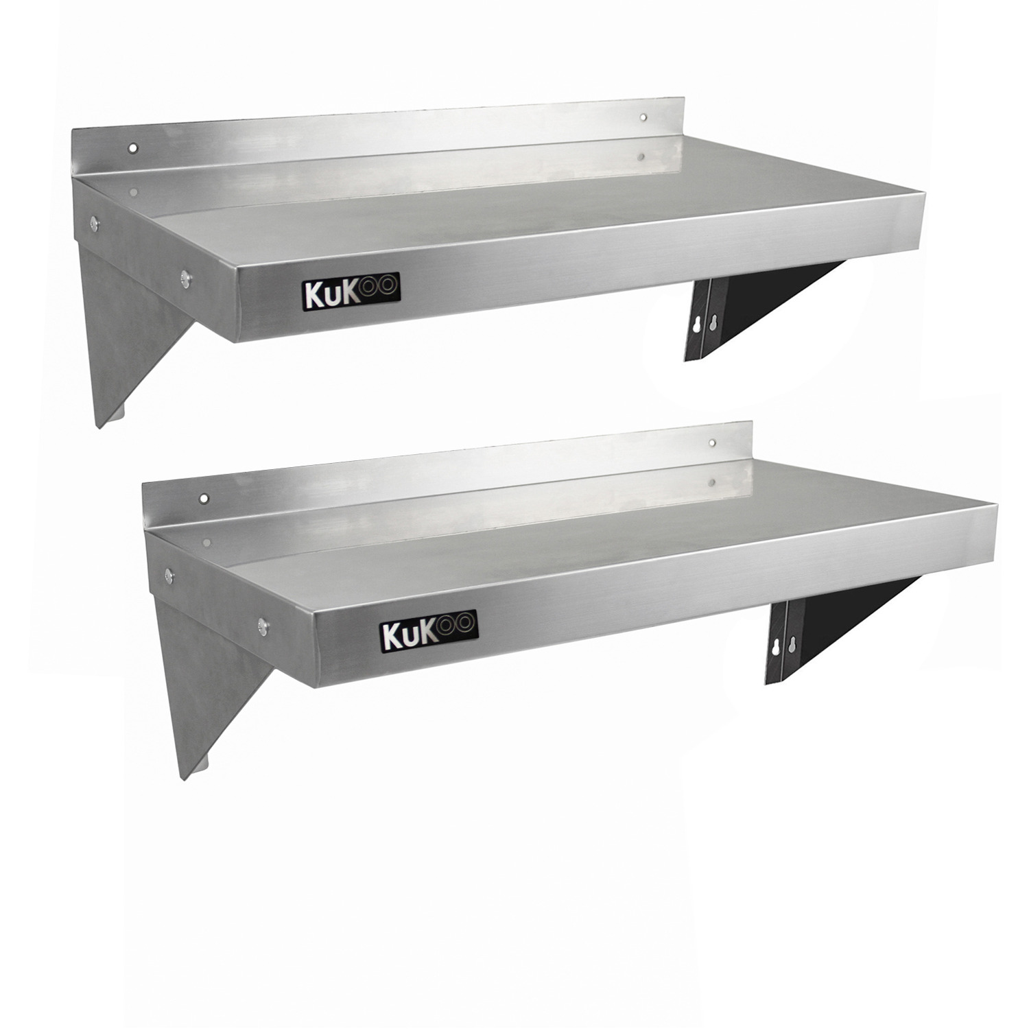 Kukoo 2X Stainless Steel Shelves 900X300mm - Silver