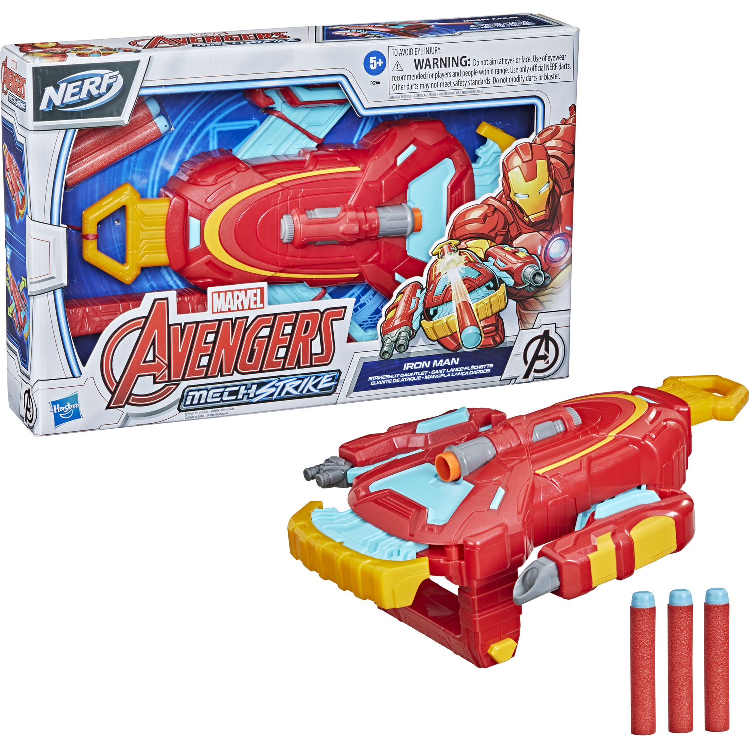 Hasbro Marvel Avengers Mech Strike Iron Man Strikeshot Gauntlet - Red