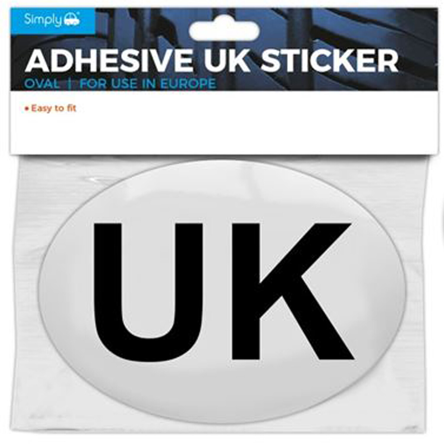 Oval Adhesive UK Badge