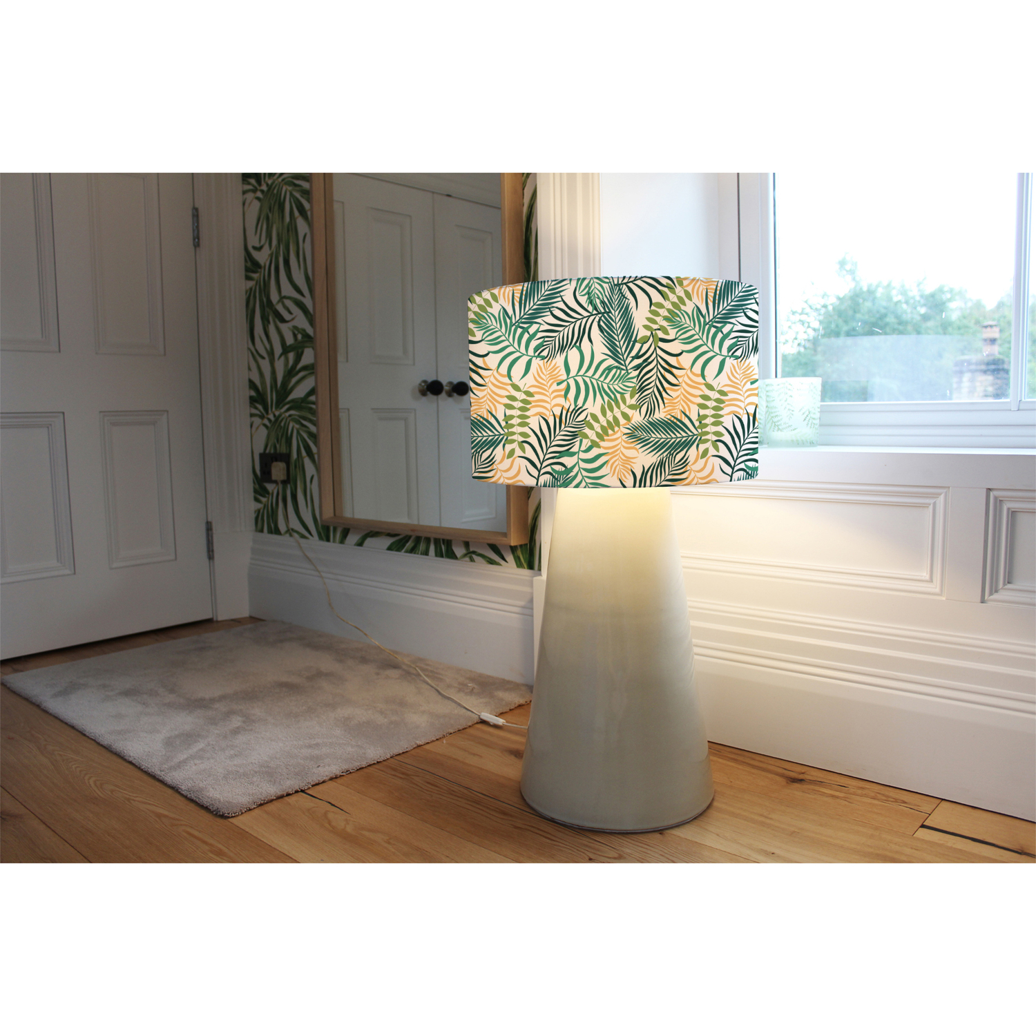 Image of Tropical Palm Leaves Designer Lamp Ceiling&hellip;