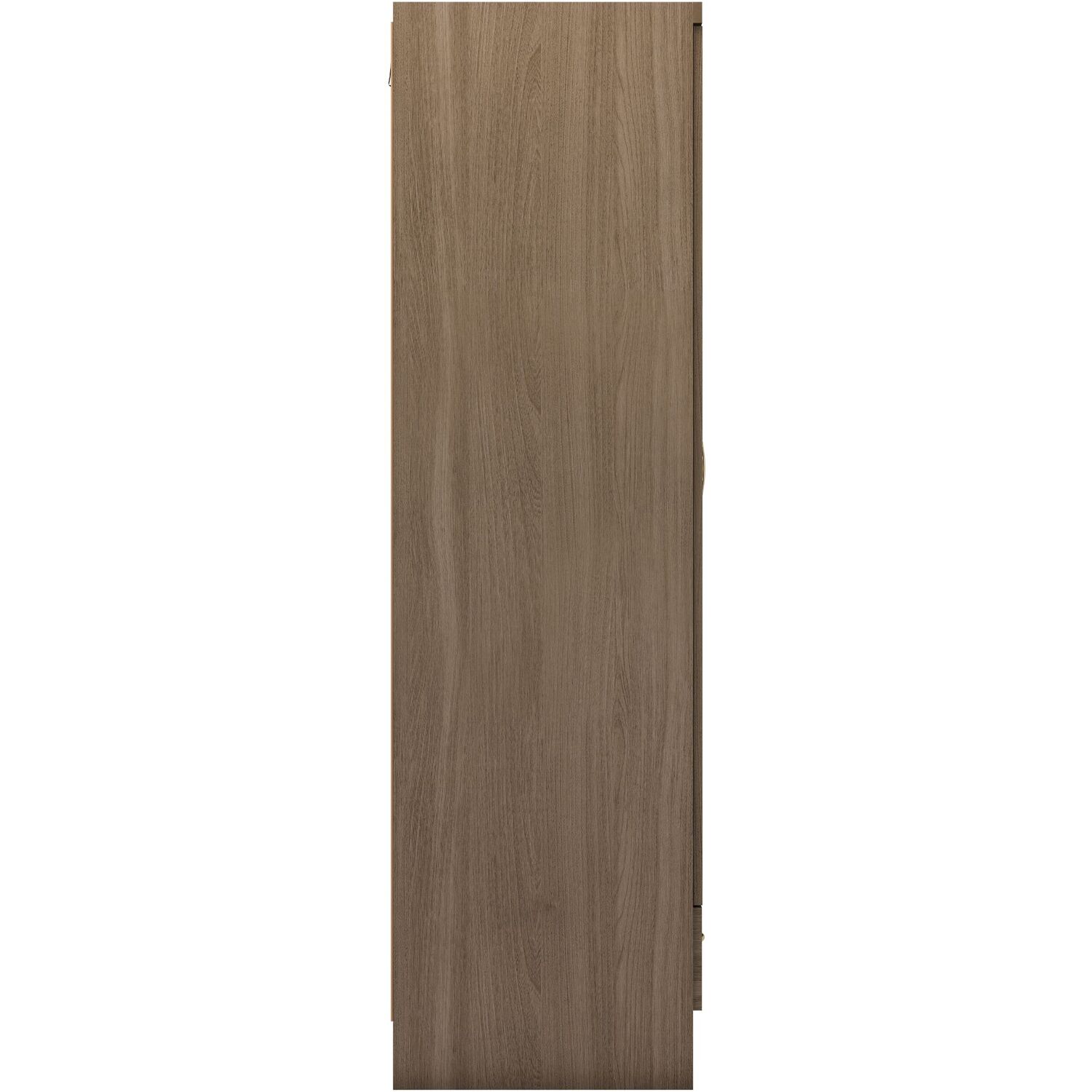 Nevada 2 Door 1 Drawer Wardrobe - Rustic Oak