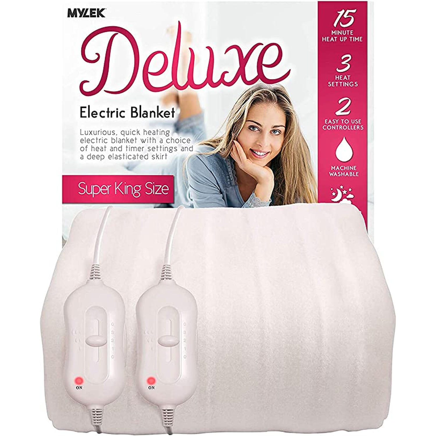 Electric Blanket Heated Mattress Cover Underblanket with Elasticated Skirt