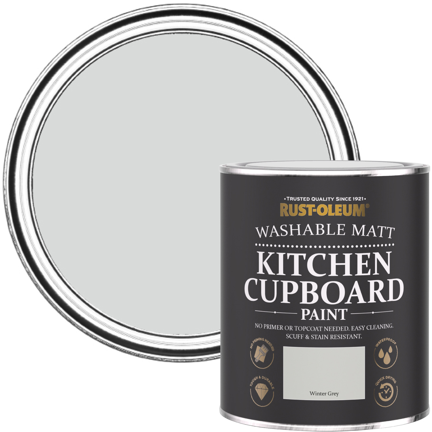 Chalky Kitchen Cupboard Paint Winter Grey - Winter Grey