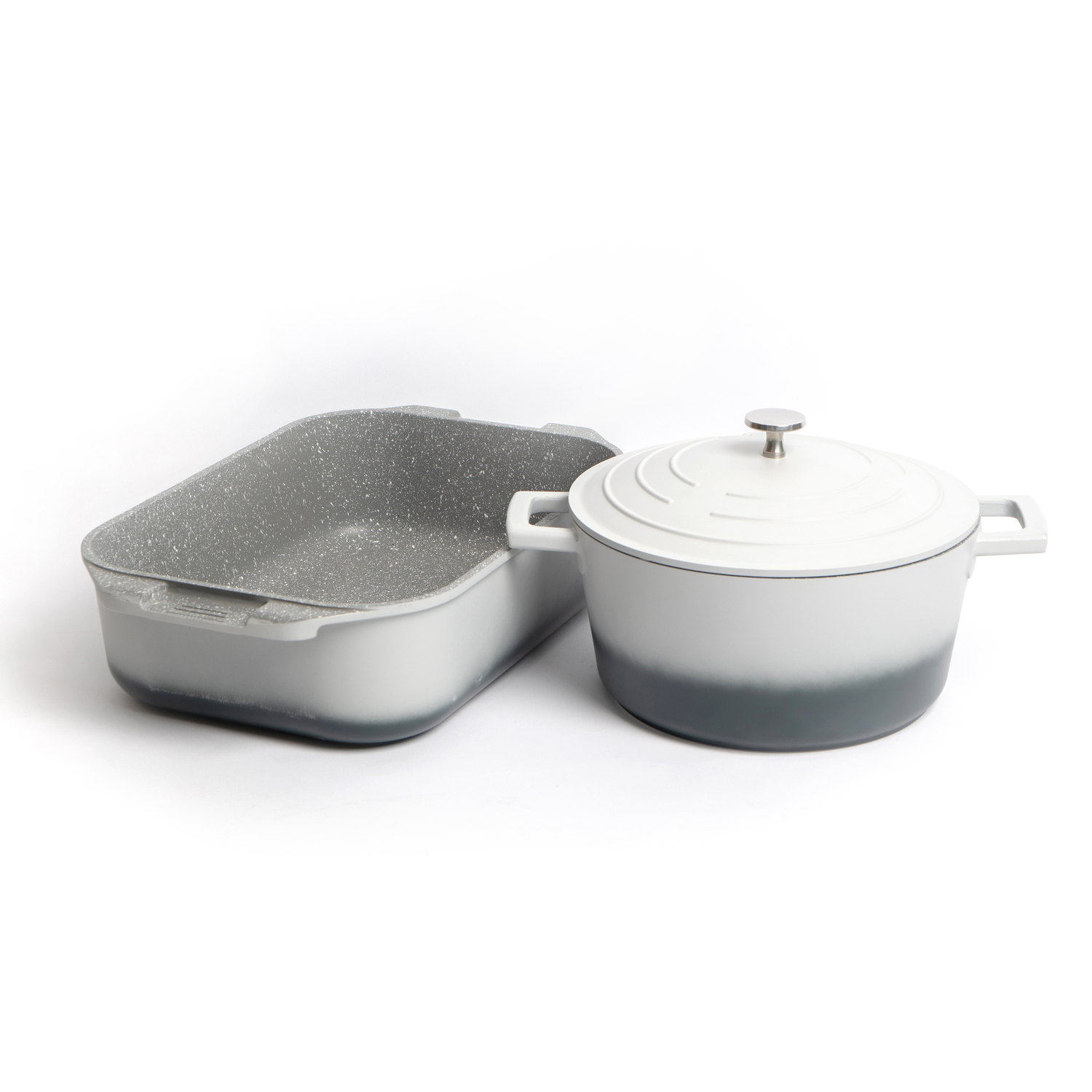 MasterClass Set Di Casseruole Con Manico Rimovibile E Coperchio Universale Pezzi Alluminio Nero 21x 21x 14cm 62773003 - 2