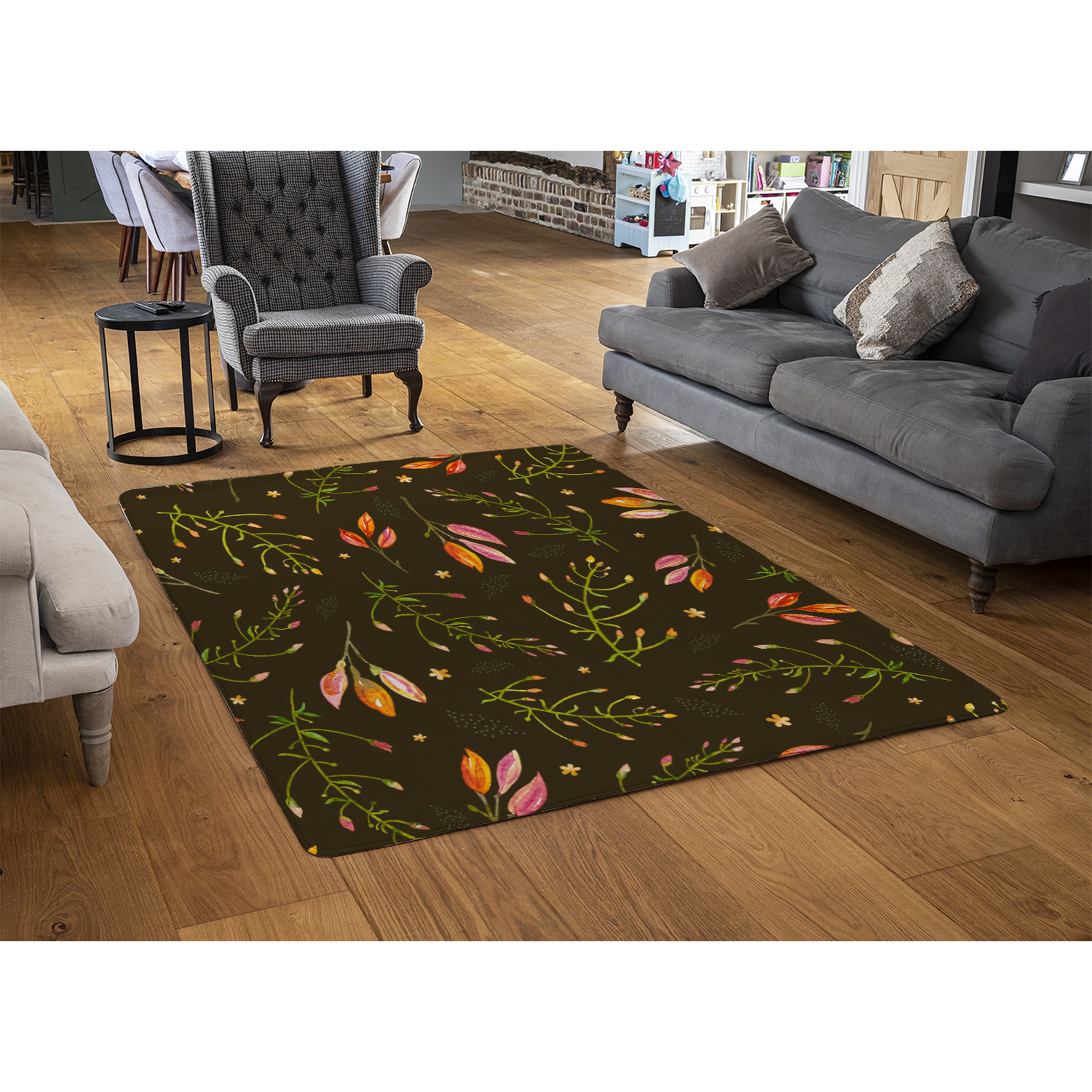 Green Branches Rug - Green / 150cm thumbnail