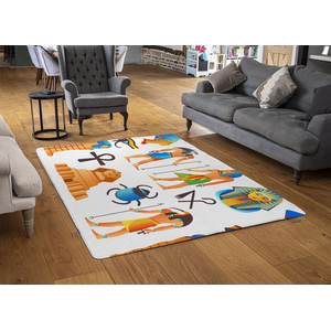 Egyptian Mythological Signs Rug
