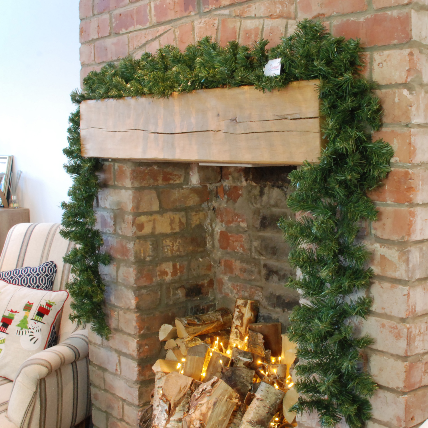 Samuel Alexander 270Cm (9Ft) X 25Cm Pine Christmas Garland Decoration - Green