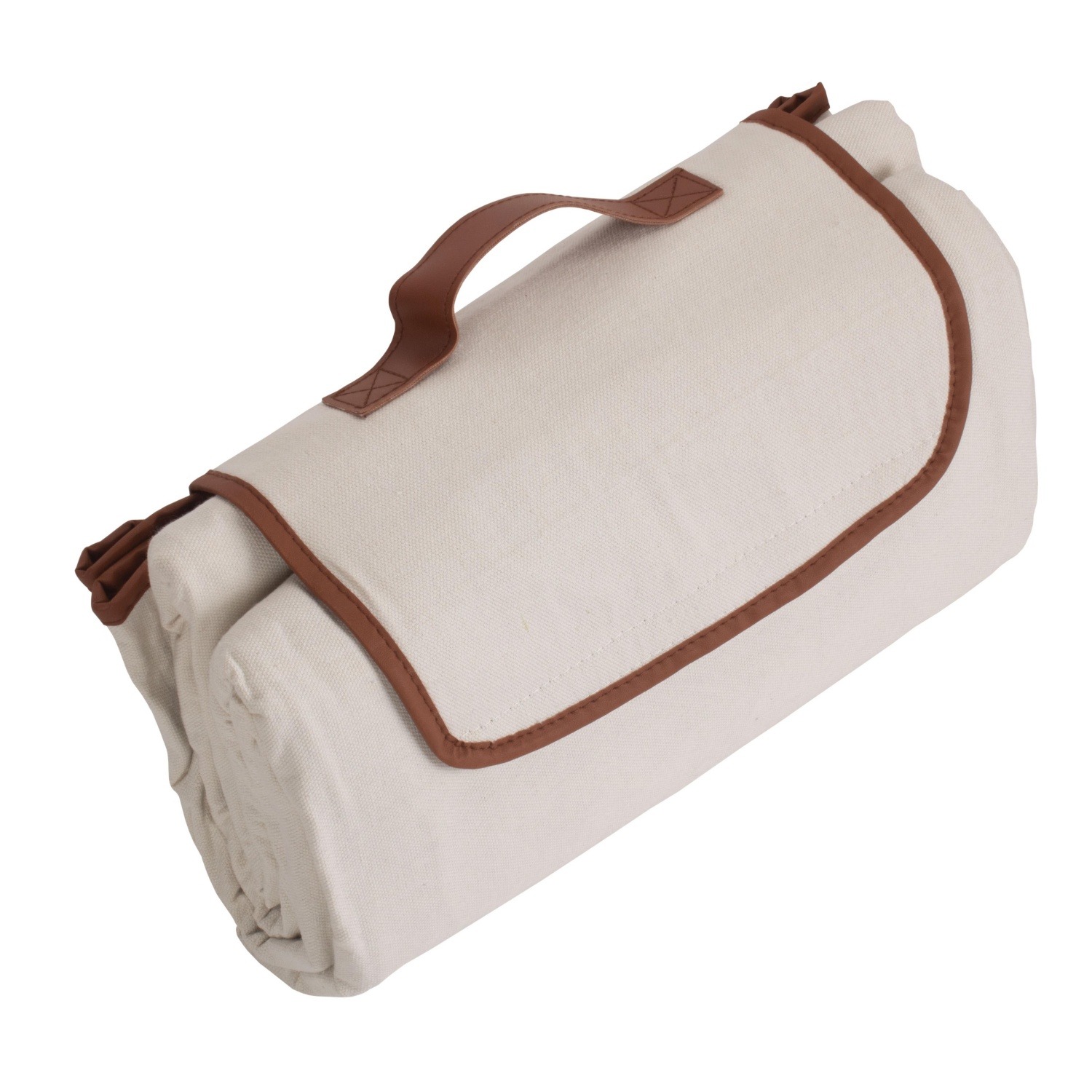 Large Classic Rectangular Picnic Blanket - Cream