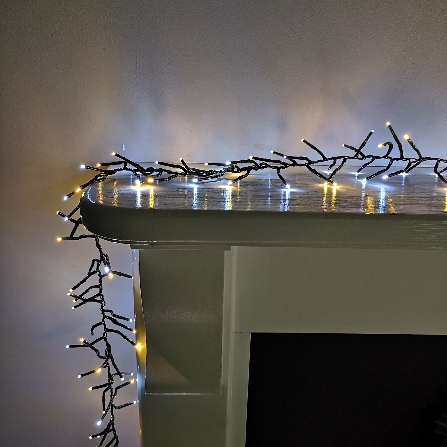 Samuel Alexander 720 LED 9.3M Premier Clusterbrights Indoor Outdoor Multifunction Mains Operated Christmas Cluster Lights With Timer In Cool & Warm White Mix, White