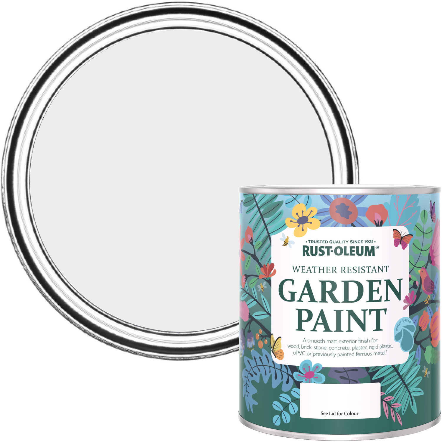 Rust-Oleum Garden Paint in Matt Finish - FLEUR 750ml - Grey
