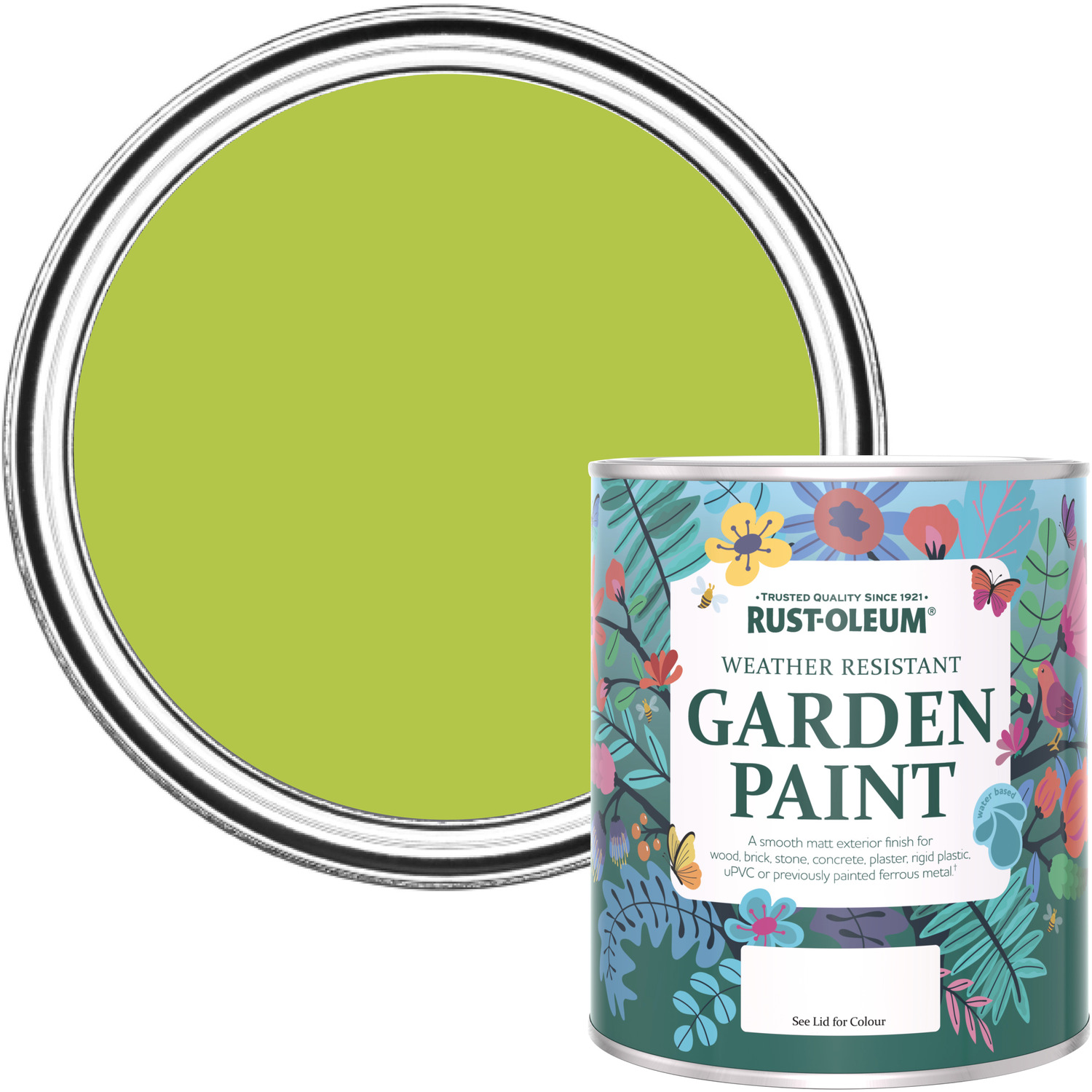 Rust-Oleum Garden Paint in Matt Finish - KEY LIME 750ml - Green